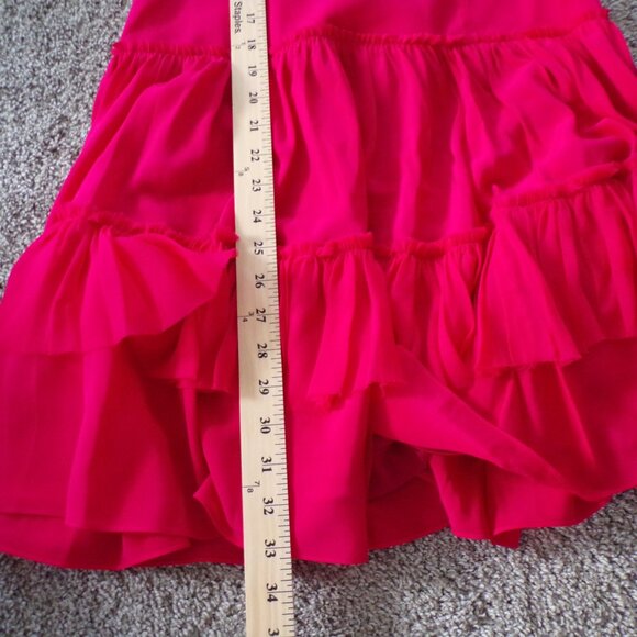 Cinq a sept silk ruffle dress 4 - Picture 11 of 13